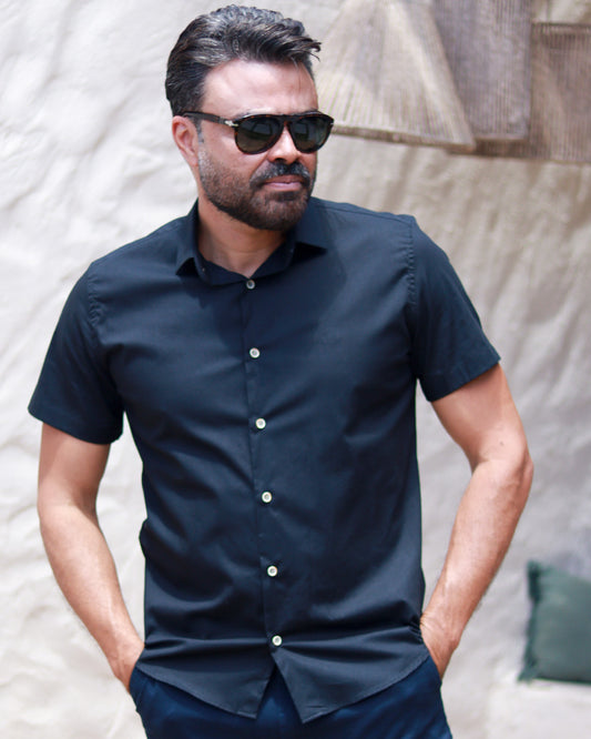 CAMISA MANGA CURTA  SLIM FIT BÁSICA