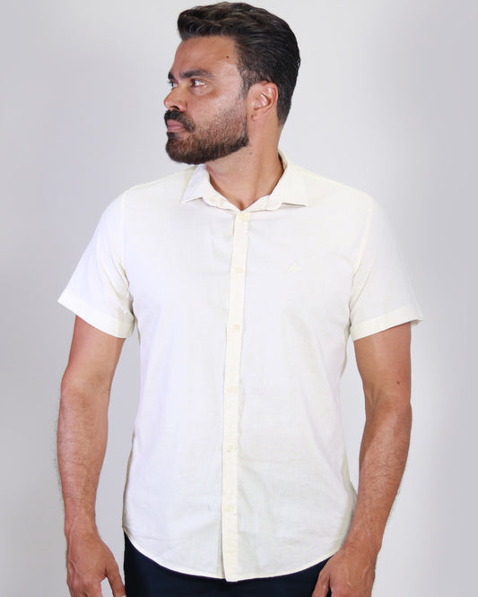 CAMISA MANGA CURTA SLIM FIT LINHO